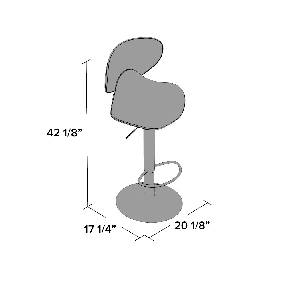 Wade Logan Low Back Adjustable Height Swivel Bar Stool & Reviews
