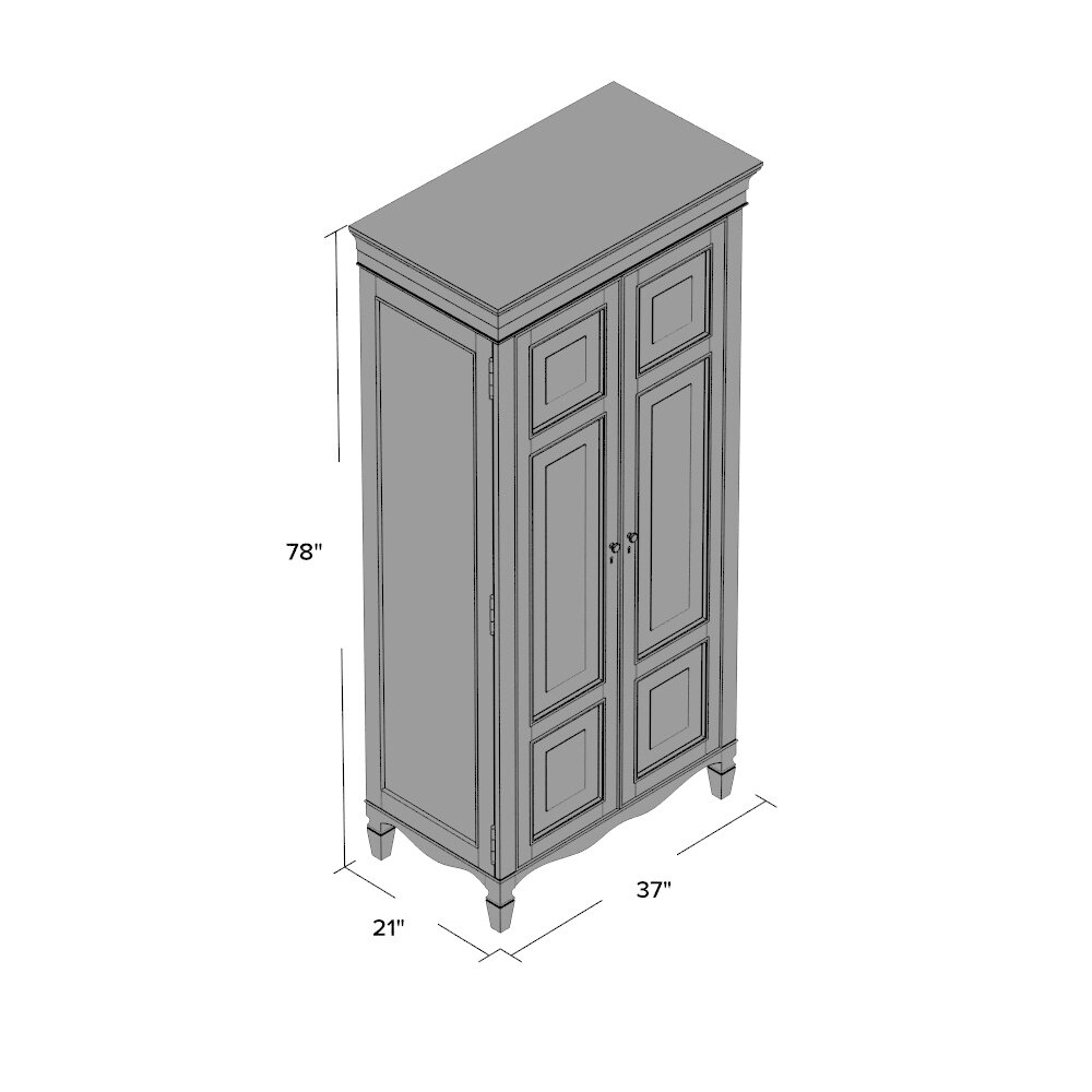 Canora Grey Causey Park 2 Door Tall Armoire & Reviews | Wayfair