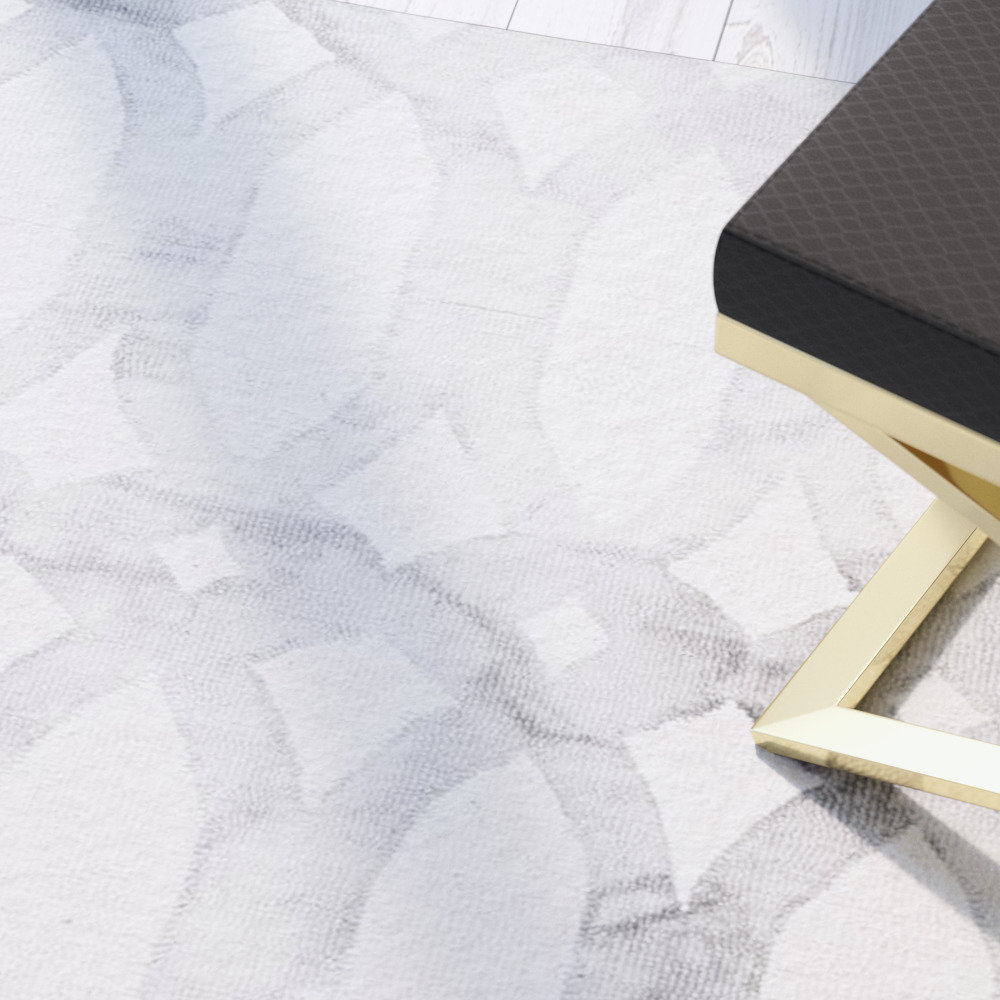 Mercer41™ Sheerness Navy Blue / Light Gray Area Rug & Reviews Wayfair