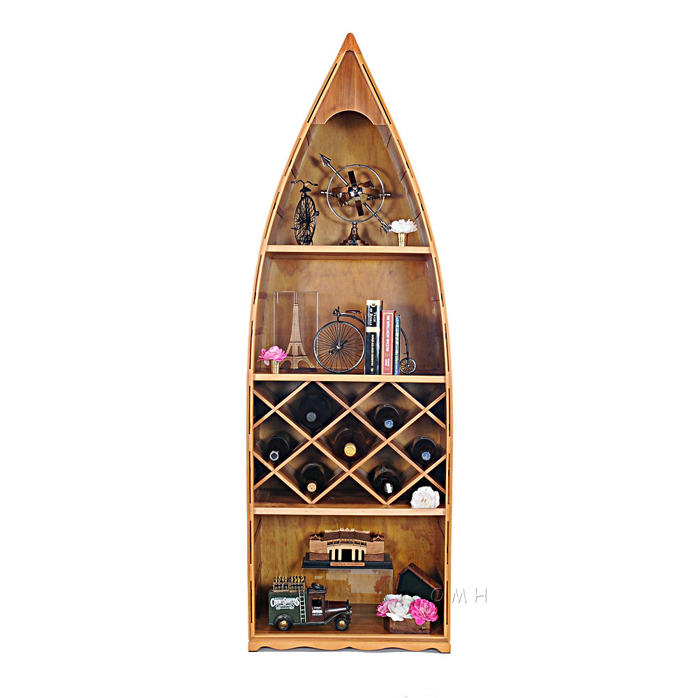 Old Modern Handicrafts Canoe 7 Bottle Floor Wine Rack Wayfair
