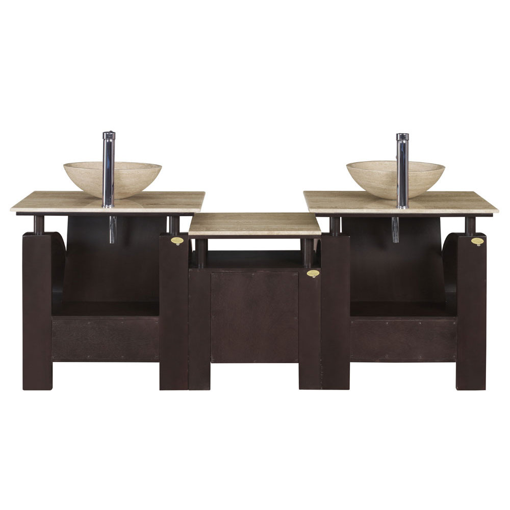 Silkroad Exclusive Niagara 77" Double Bathroom Vanity Set & Reviews