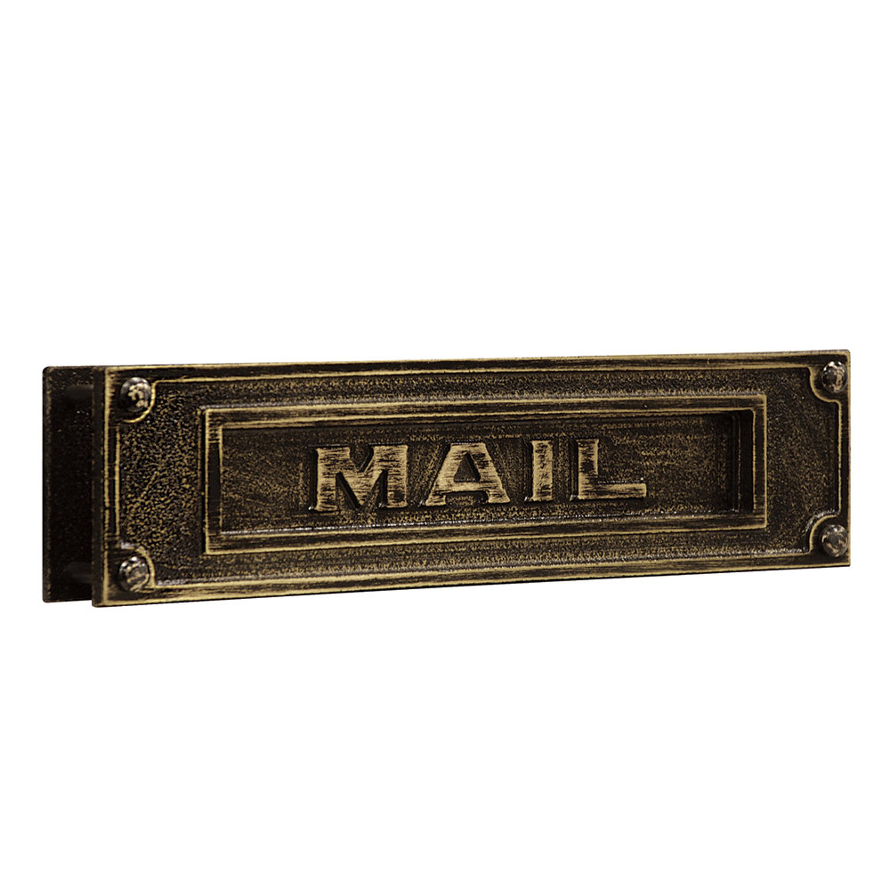 Salsbury Industries 13.5 in x 3.5 in Brass Mail Slot & Reviews Wayfair
