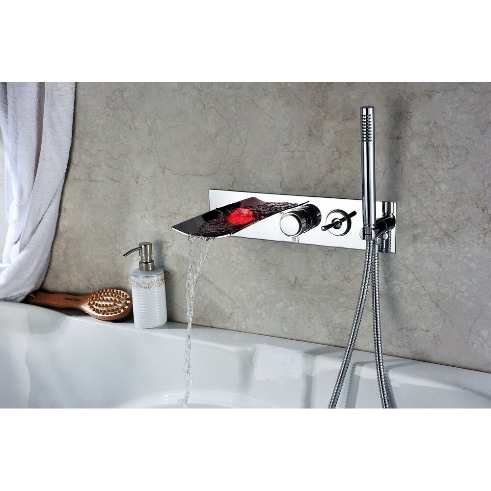 wall mount waterfall tub faucet