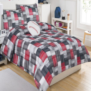 Brandon Plaid 4 Piece Comforter Set