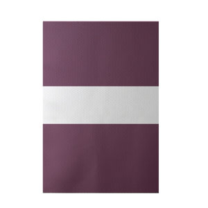Narrow the Gap Stripe Print Plum Indoor/Outdoor Area Rug