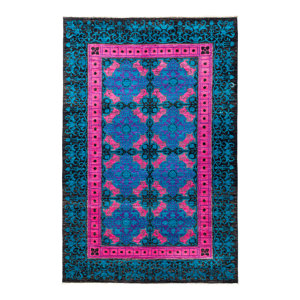 One-of-a-Kind Suzani Hand-Knotted Multicolor Area Rug