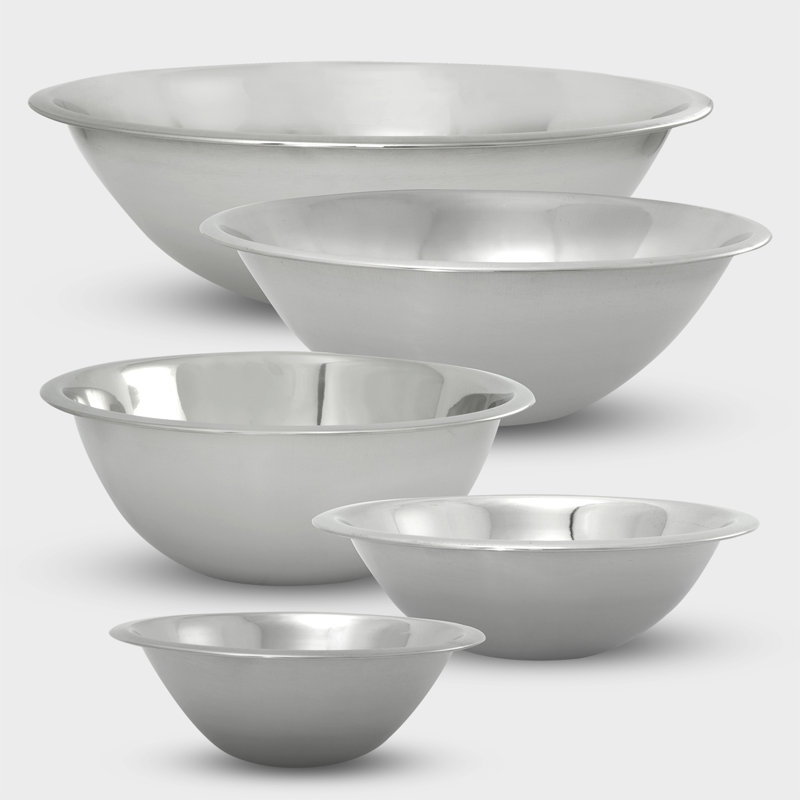 Cook Pro 5 Piece Stainless Steel Mixing Bowl Set & Reviews | Wayfair Cook Pro 5 Piece Stainless Steel Mixing Bowl Set & Reviews | Wayfair