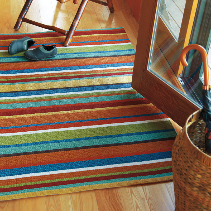 CompanyC Cabana Orange Stripe Indoor/Outdoor Area Rug & Reviews Wayfair