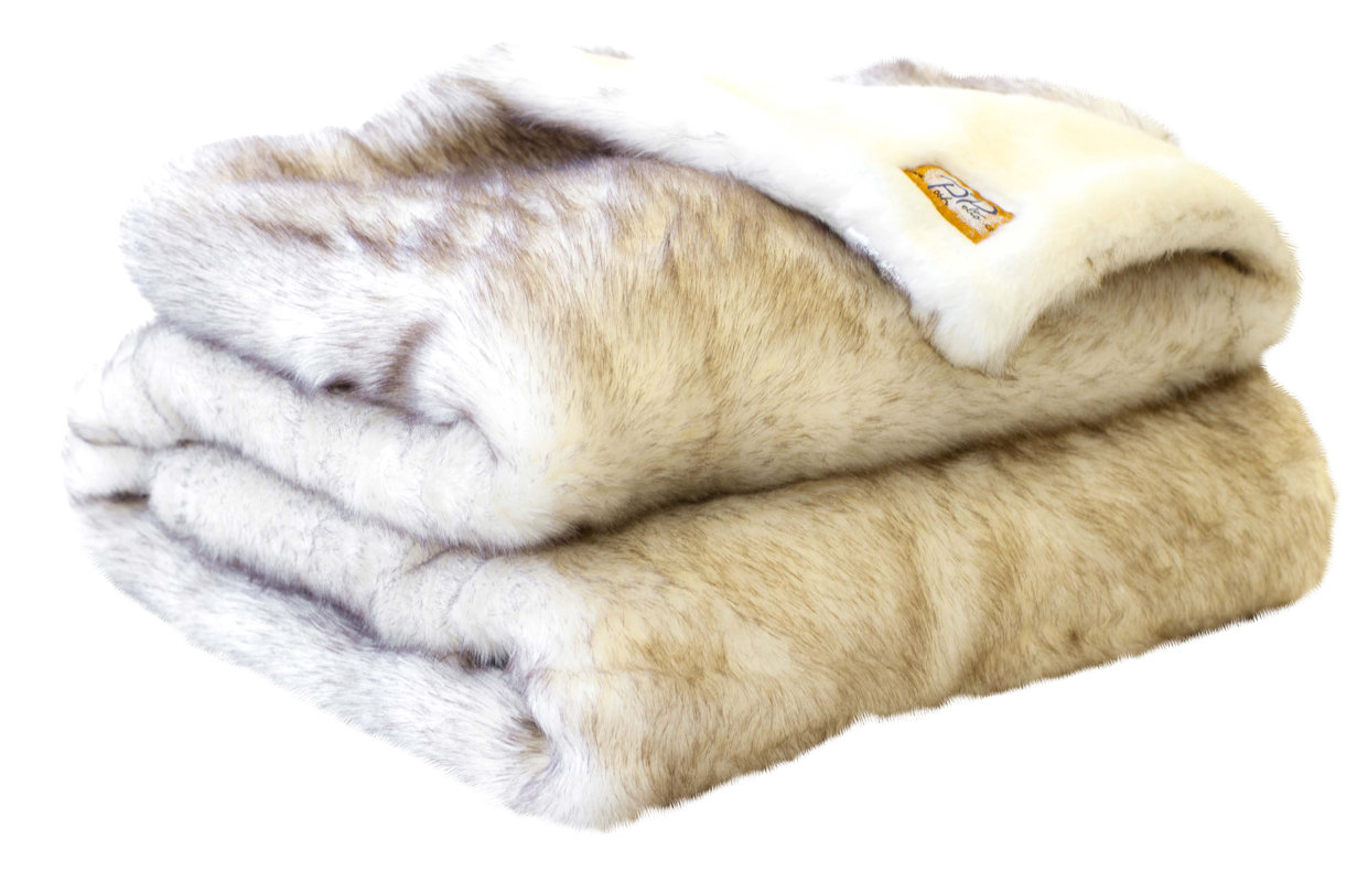Posh Pelts Arctic Fox Faux Fur Throw Blanket & Reviews Wayfair