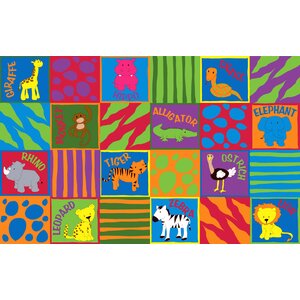 Animal Squares Area Rug