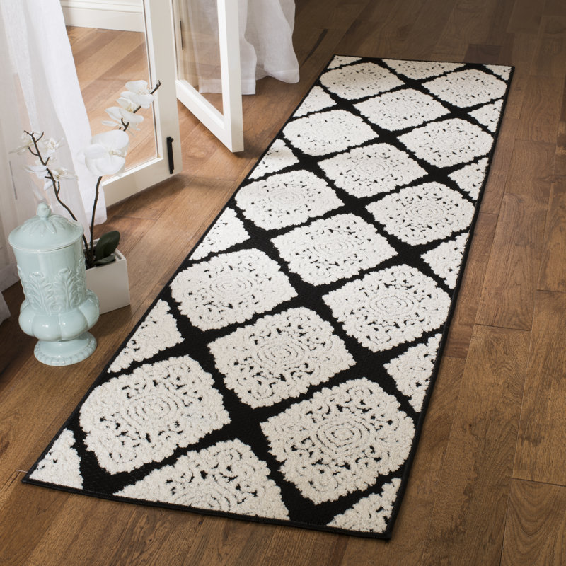 Alcott Hill Mannox Black/Cream Indoor/Outdoor Area Rug & Reviews Wayfair