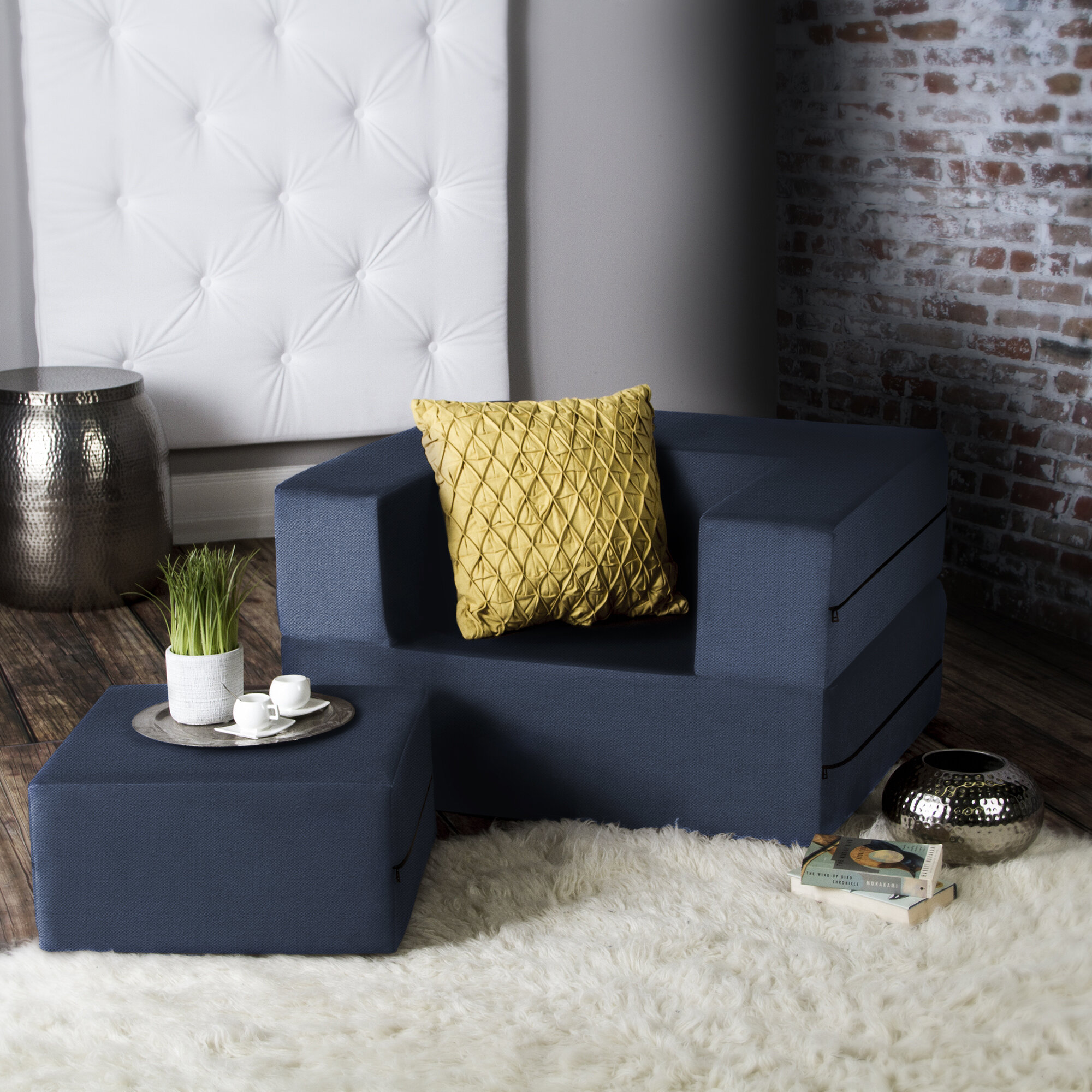 Zipcode Design Eugene Modular Sleeper Chair With Ottoman Reviews