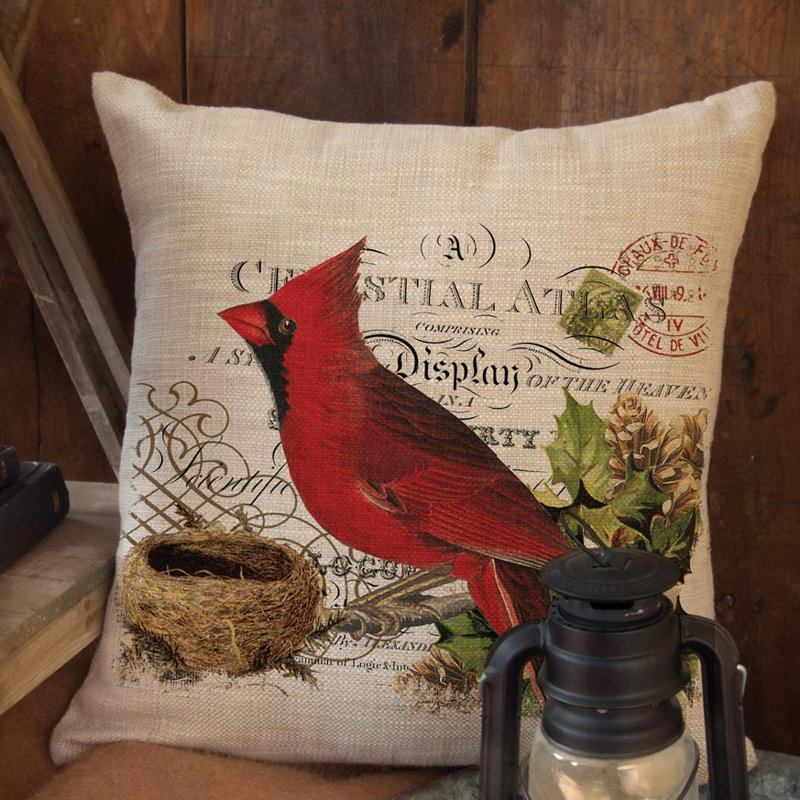 Heritage Lace Winter Garden Cardinal Pillow Cover & Reviews Wayfair
