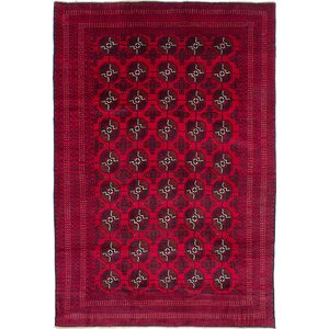 Finest Rizbaft Hand-Knotted Red Area Rug