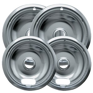 4 Piece Cooktop Style A Plug-in Electric Range Drip Pan Set