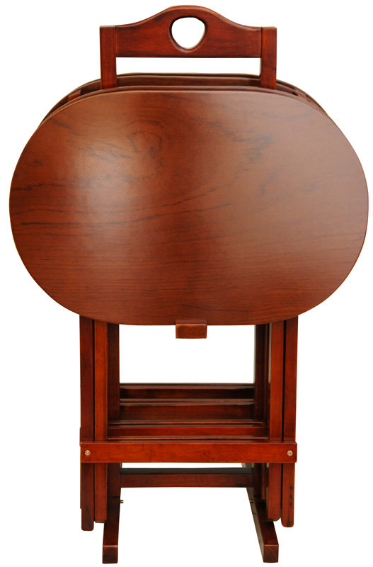 Oriental Furniture TV Tray Set with Stand & Reviews Wayfair