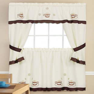 5 Piece Curtain Set Wayfair 5 Piece Kitchen Curtain Set