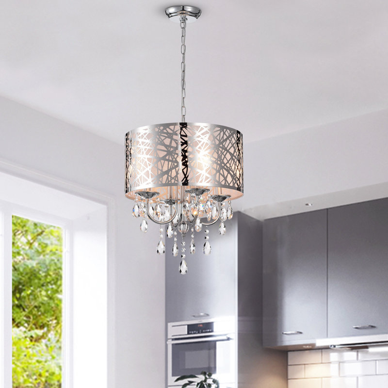 Willa Arlo Interiors Alverez 4 Light Crystal Chandelier Reviews Alverez 4 Light Crystal Chandelier