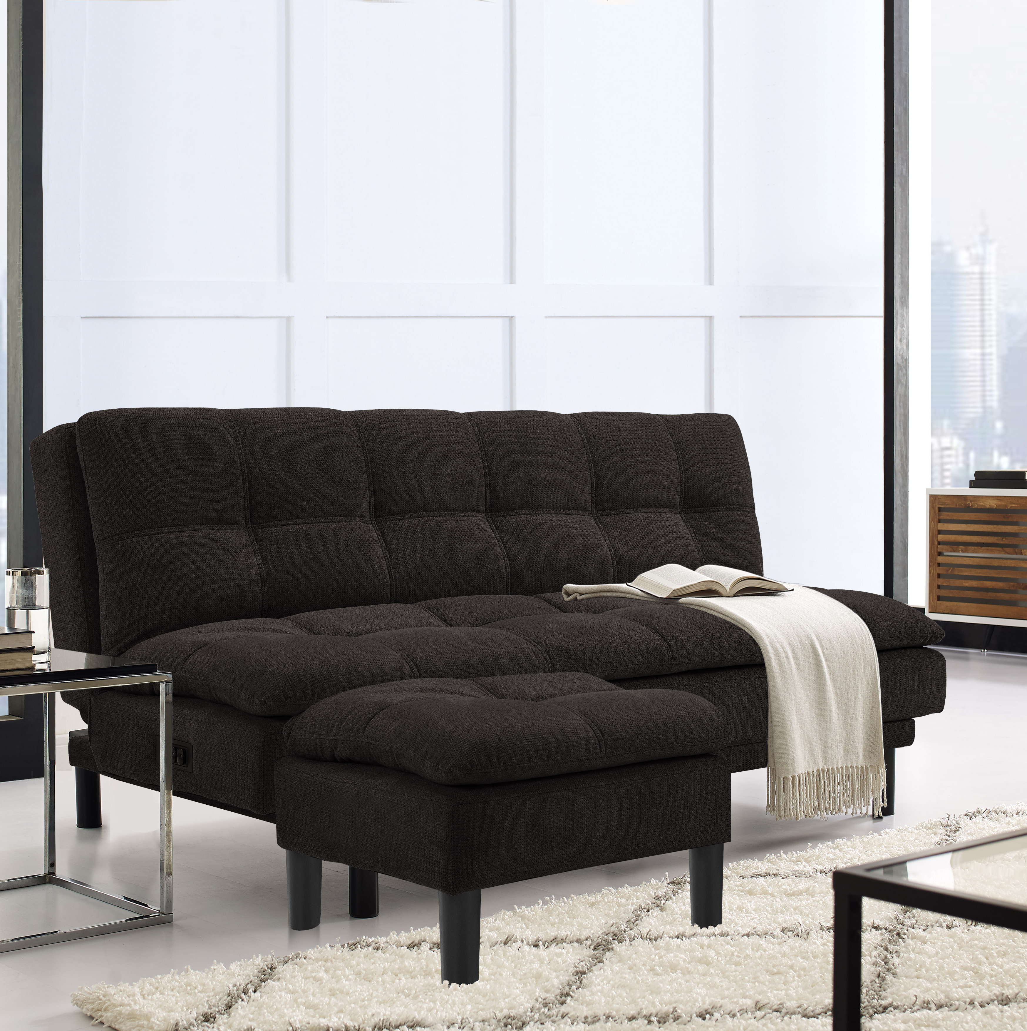 Serta Futons Myers Convertible Sofa With Ottoman Wayfair