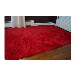 Red Plush Area Rug Wayfair Ledoux Plush Red Area Rug