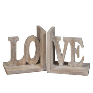 2-tlg. Buchstützen Love von Ambiente Haus