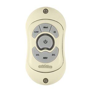 Reversible Fan and Light Remote in Light Almond