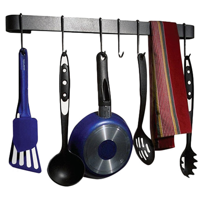 Wall Hanging Pot Rack enclume rack it up! wall mounted utensil bar pot rack & reviews Wall Hanging Pot Rack enclume rack it up! wall mounted utensil bar pot rack & reviews