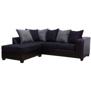 Leather And Suede Sectional Wayfair Quickview