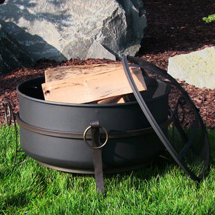 Fire Pits You Ll Love Wayfair Flanigan Cauldron Steel Wood Burning Fire Pit