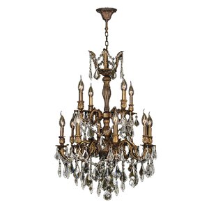 Dodson Traditional 12-Light Chain Crystal Chandelier
