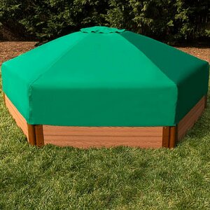 Composite 7 ft. Hexagon Sandbox with Cover