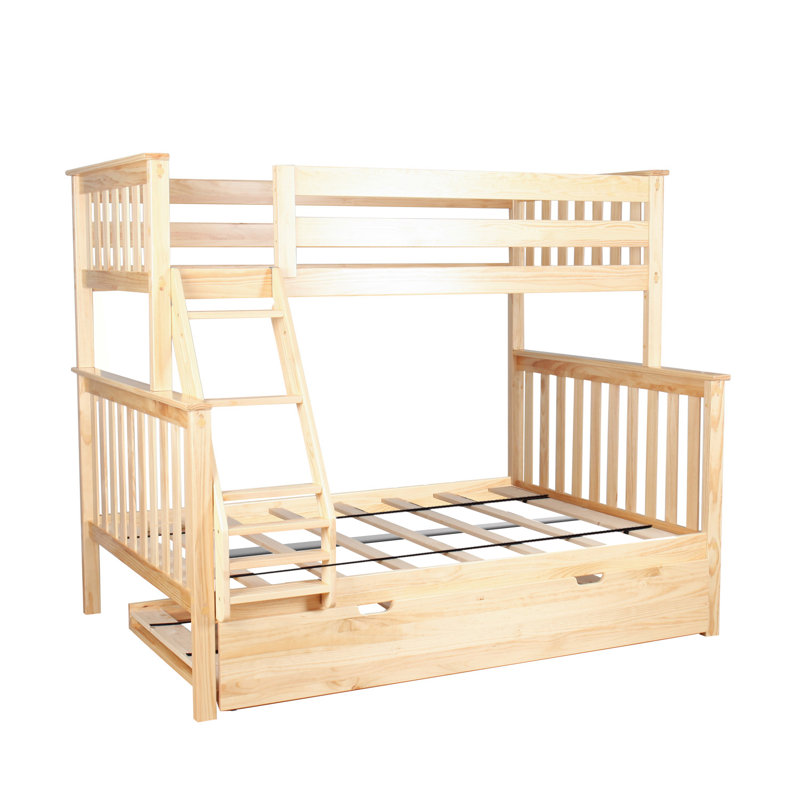 Max & Lily Solid Wood Bunk Bed with Trundle Bed & Reviews Wayfair