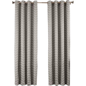 Ramsey Jacquard Chevron Chevron Max Blackout Thermal Grommet Single Curtain Panel