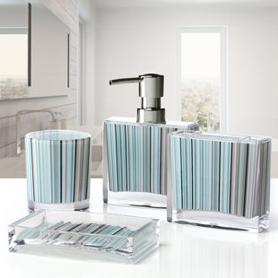 Bath Accessory Sets You Ll Love Iced 4 Piece Bathroom Accessory Set