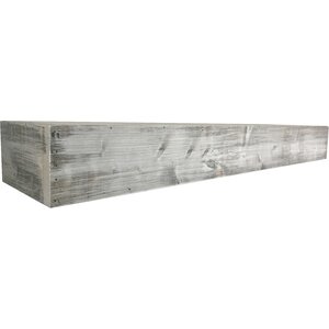 Floating Shelf in Shabby White Solid Wood Handmade Rustic Style Shelf