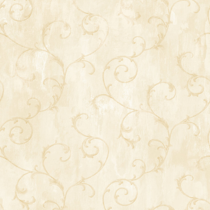 Brewster Home Fashions Meadowlark Mimosa 33 39 X 20 5 Quot Scroll 3d Embossed Wallpaper Wayfair