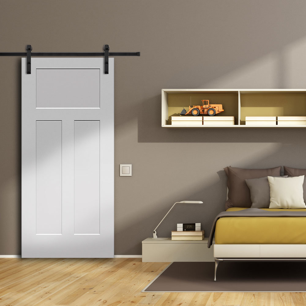 Verona Home Design Craftsman MDF 3 Panel Primed Interior