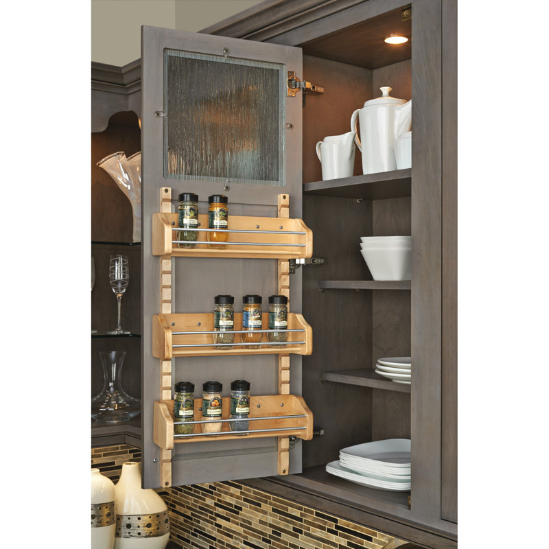 Rev A Shelf Adjustable Mount Spice Rack Cabinet Door Organizer