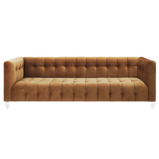 Modern Contemporary Velour Sofa Allmodern Pernilla Velvet Chesterfield Sofa