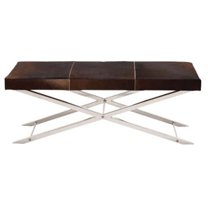 Artisan Leather Bench by Fashion N You by Horizon Interseas
