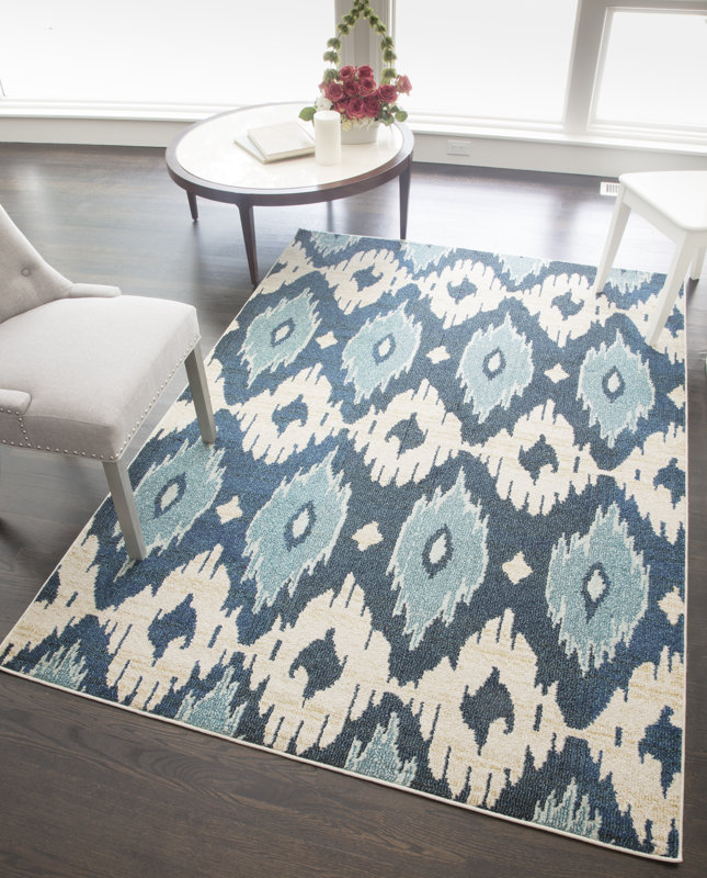 Rugs America Beverly Indigo/Blue Area Rug & Reviews Wayfair
