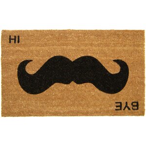 Mustache Hi Bye Doormat