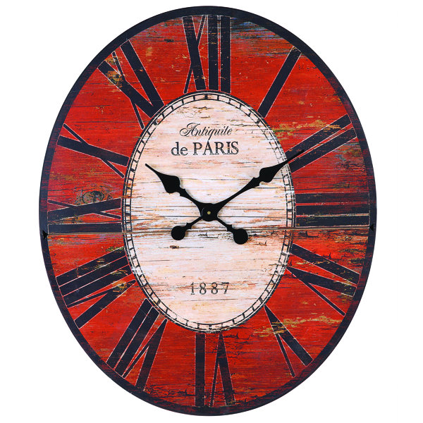 Lark Manor Oversized 29'' Oval Wall Clock & Reviews Wayfair