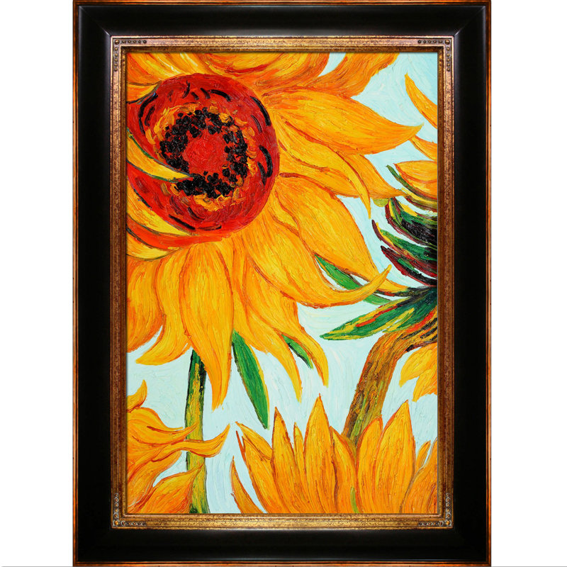 Tori Home Sunflowers by Vincent Van Gogh Framed Painting & Reviews ...