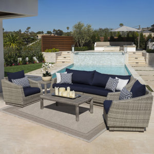 Alfonso 5 Piece Sofa Set with Cushions