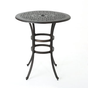 Corle Outdoor Cast Aluminum Bar Table