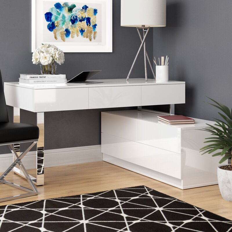 Claysville Modern Desk With Hutch & Reviews | AllModern