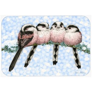 Roosting Long Tailed Birds Kitchen/Bath Mat