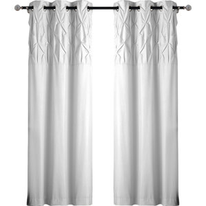 Almanzar Polyester Mircofiber Curtain Panel (Set of 2)