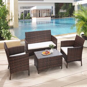 4 Piece Deep Seating Group with Cushion